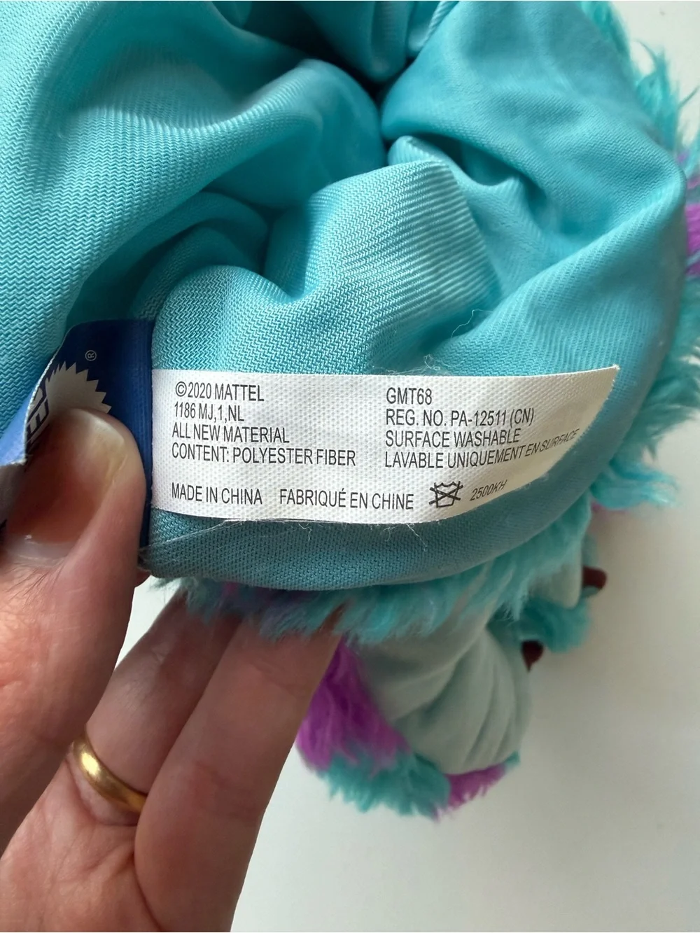 Disney Pixar Monsters Inc Sulley Costume Stuffed Animal Gloves Cosplay Halloween